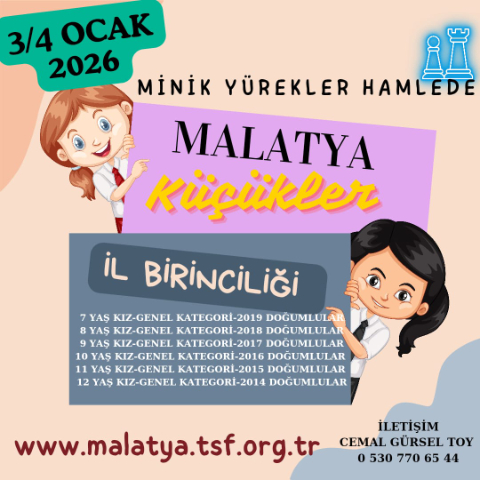KÜÇÜKLER İL BİRİNCİLİĞİ (7 - 12 YAŞ) 3-4 OCAK 2026