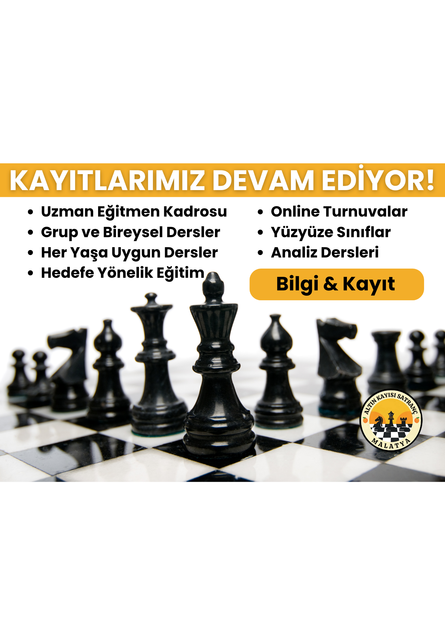 BİLGİ VE KAYIT İÇİN BİZE ULAŞABİLİRSİNİZ